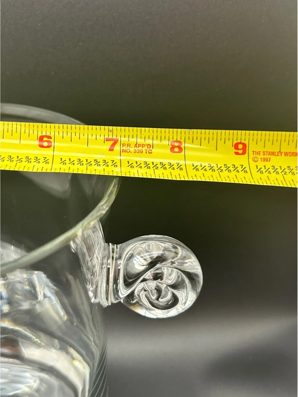 Elegant Clear Crystal Ice Bucket/Wine Chiller with Twisted Handles